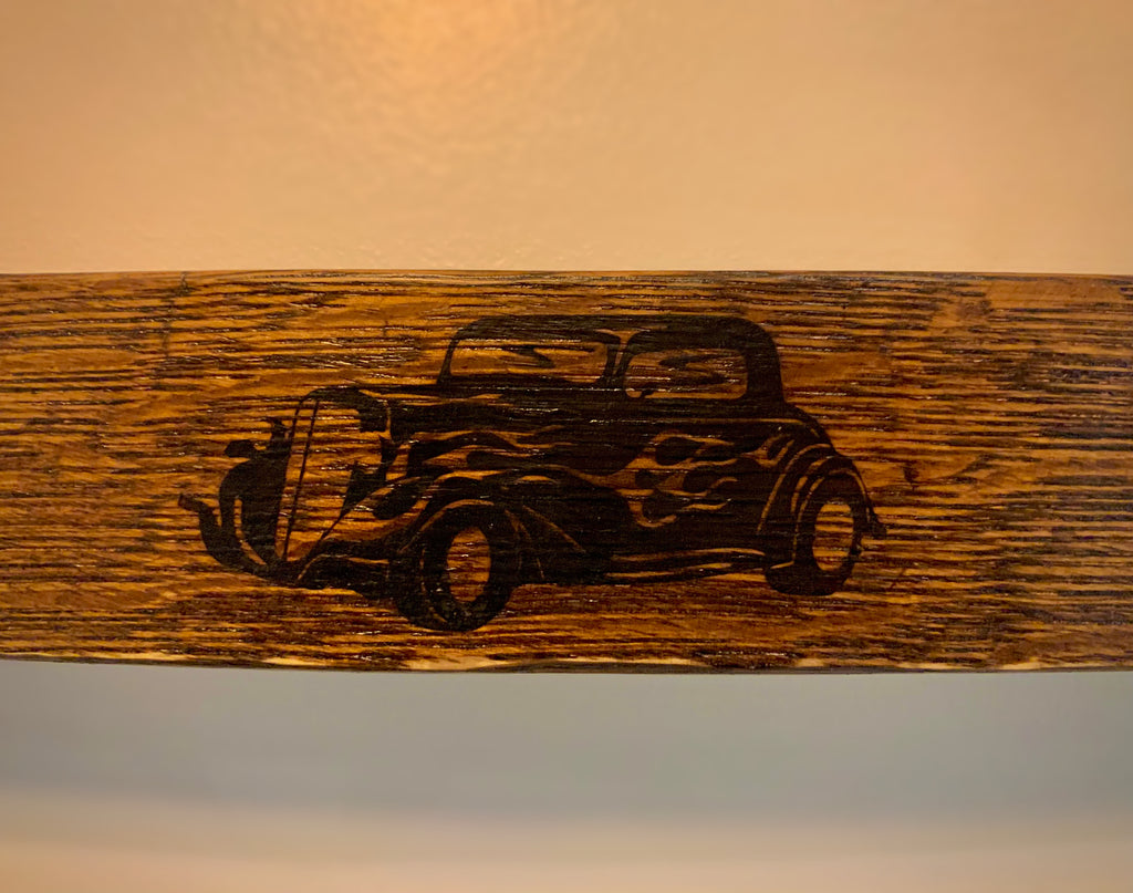Custom Engraved Barrel Stave Coat Rack