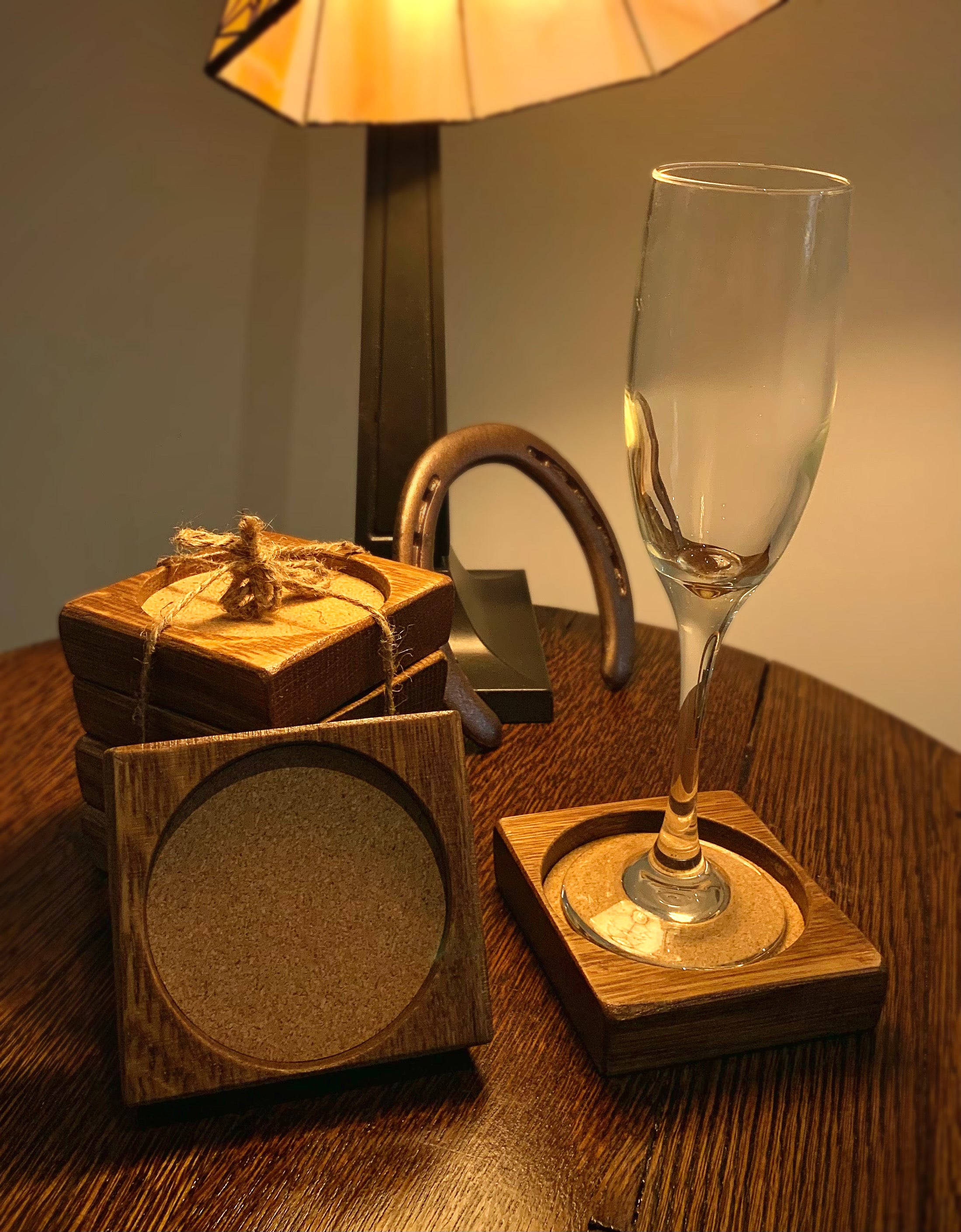 Authentic Whiskey Barrel Coasters - Set of 4